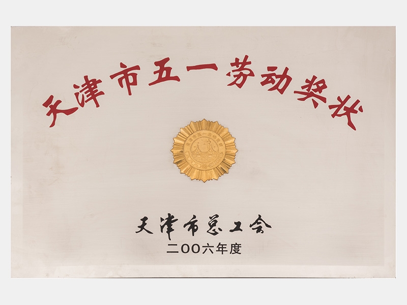 天津市五一勞動(dòng)獎(jiǎng)狀