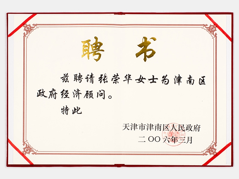 津南區(qū)政府經(jīng)濟(jì)顧問